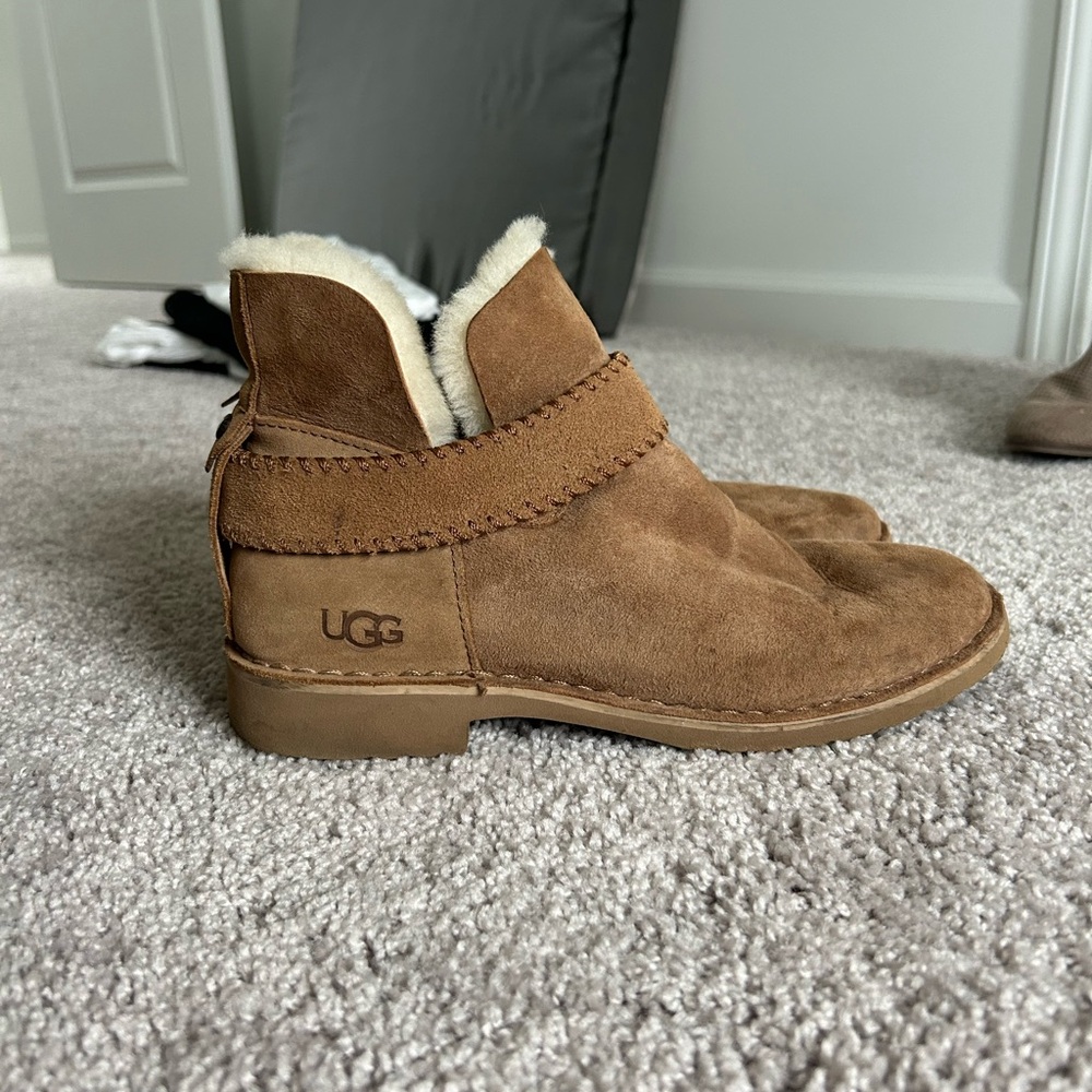 UGG Tan Suede Ankle Boots